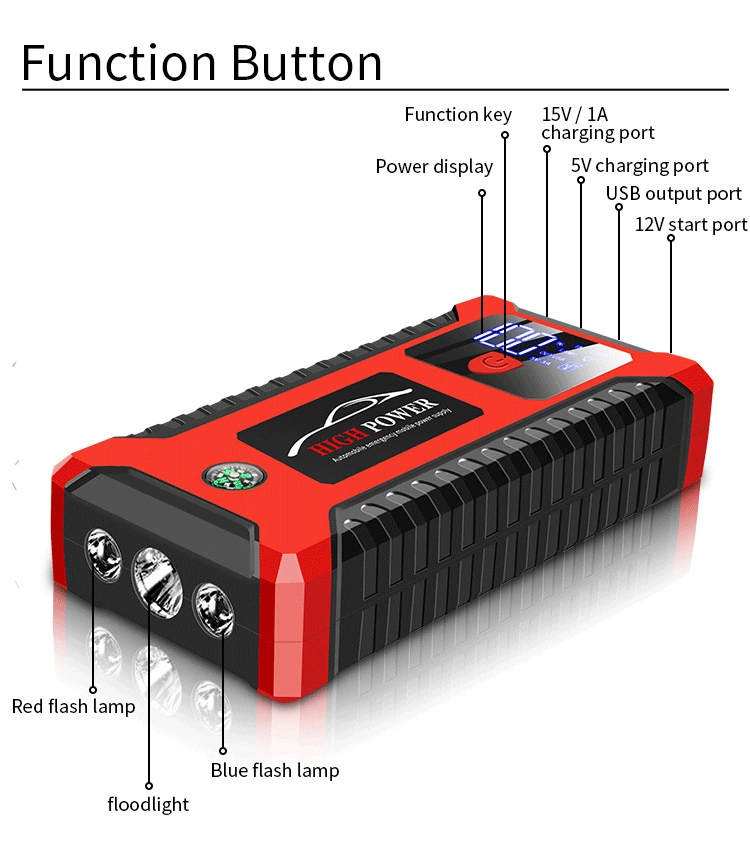 Free Shipping Car Jump Starter with Air Compressor Power Bank OEM Battery Jump Starter
