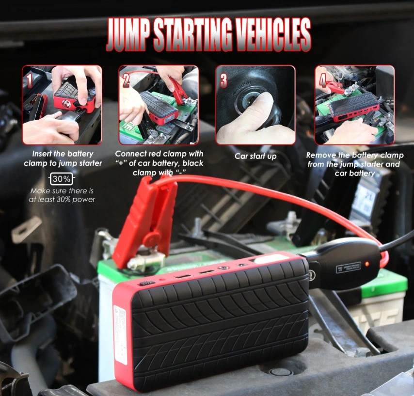 10000mAh Portable Jump Starter Car Battery Jump Starter