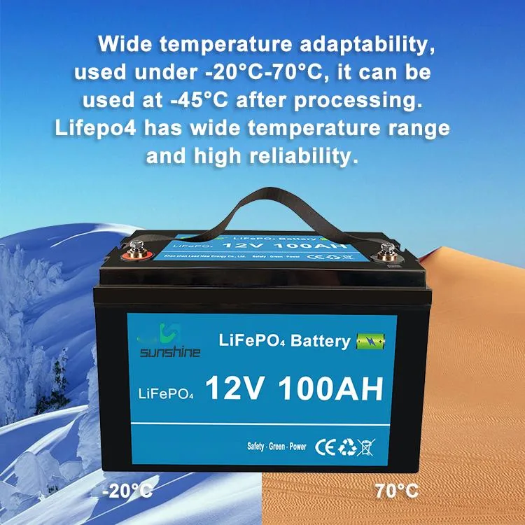 Sunshine Most Popular LiFePO4 12V 100ah Lithium Battery Lead Acid Replacement Solar RV Marine
