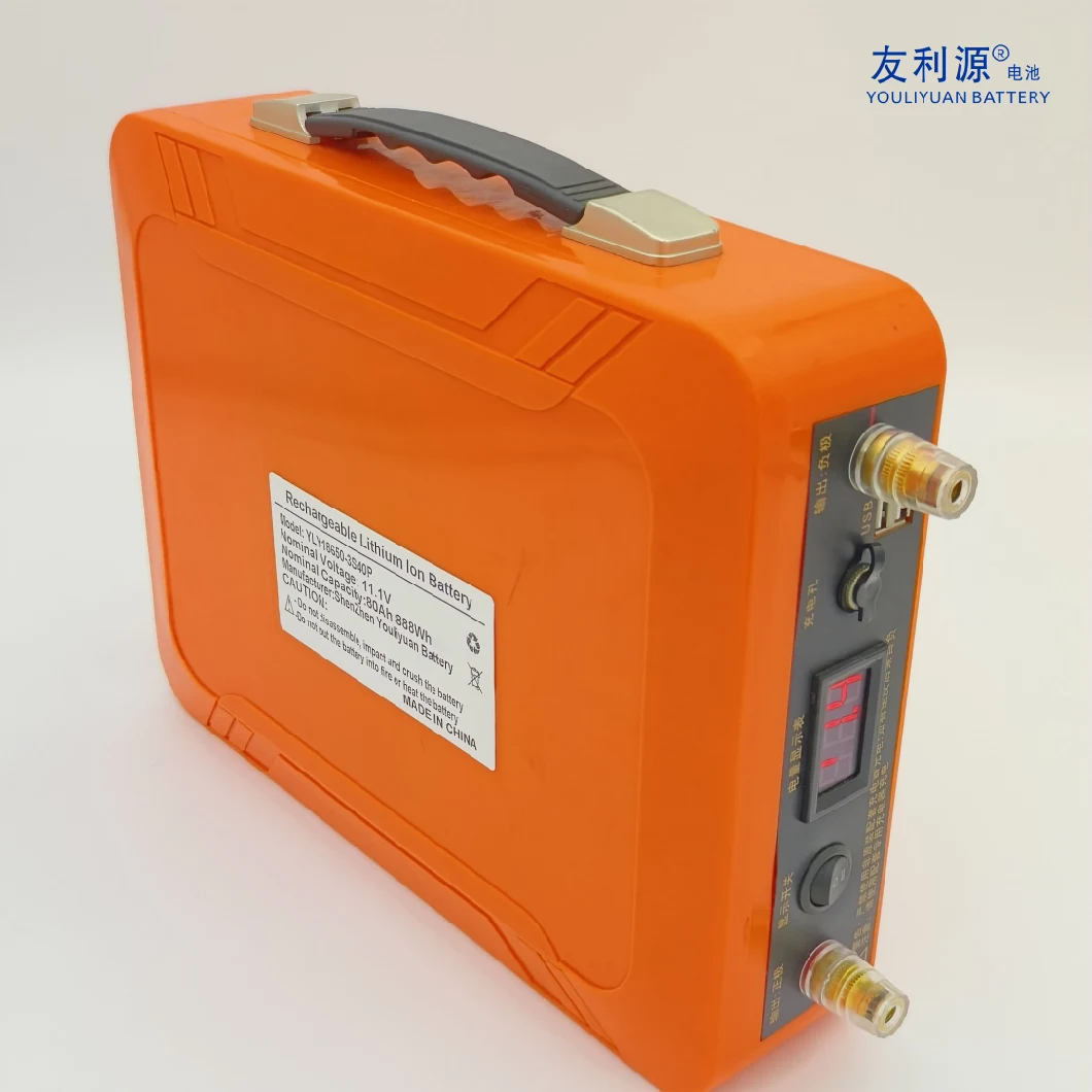 OEM Power Battery Factory/Manufacturer 18650 3s40p 11.1V80ah 888wh 12V Lithium-Ion Battery Pack 18650 Battery for Energy Storage System with BMS/PCB and Switch