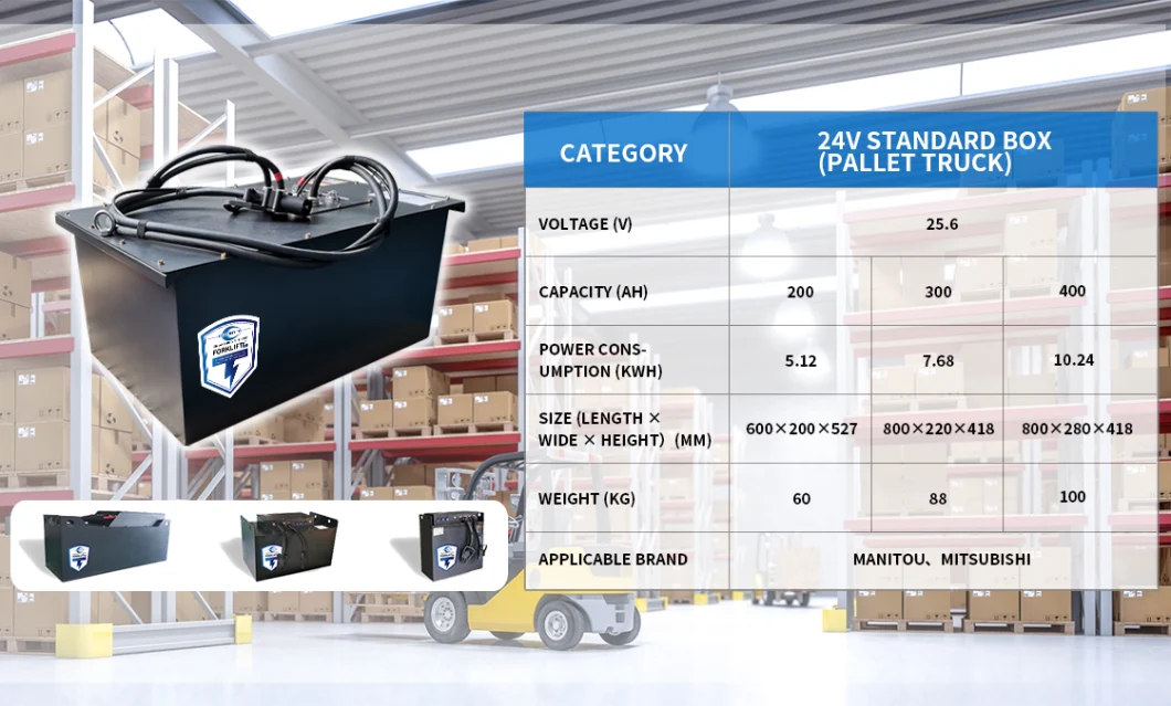 48V 600ah LiFePO4 Battery for Electric Forklift Truck Battery to Replace Lead Acid Battery with Charger