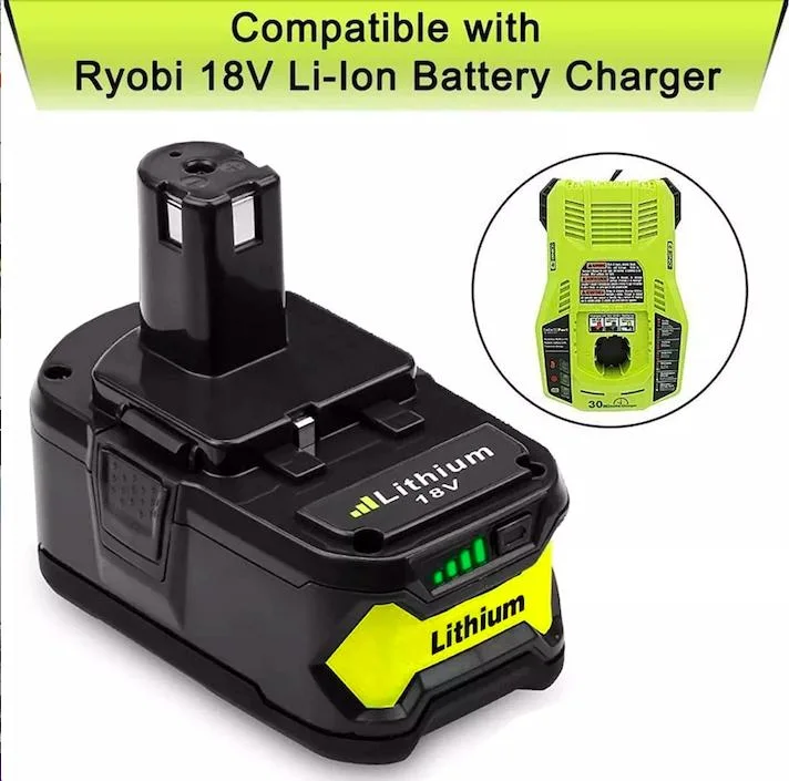 18V 6.5ah P108 Rechargeable Power Tool Battery Replacement for Ryobi Li Ion Battery Portable Car Battery Charger