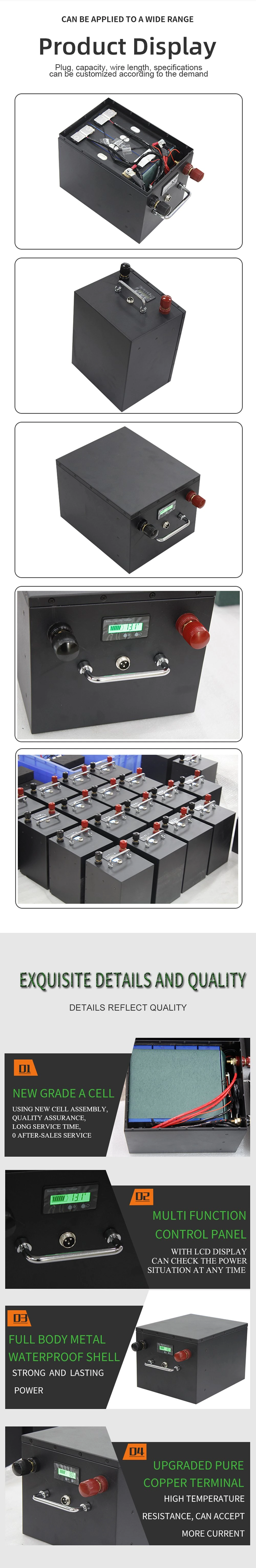 12V 100ah Li-ion Battery More Than 3500 Times Cycle Long Life High Capacity RV Solar UPS Golf Cart Battery