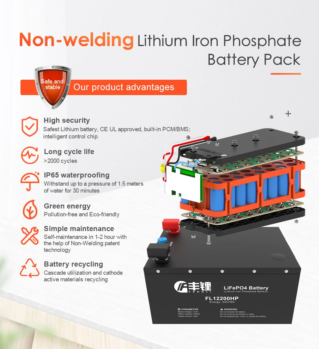 Fengli Top Brand Lithium Ion LiFePO4 Rechargeable Battery for Electric Tool/Toy Car/Medical Equipment/Robot/DIY Battery Pack/Power Supply